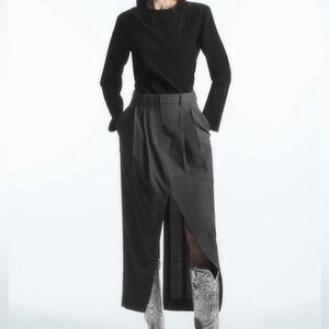 COS Black and Gray Pencil Skirt